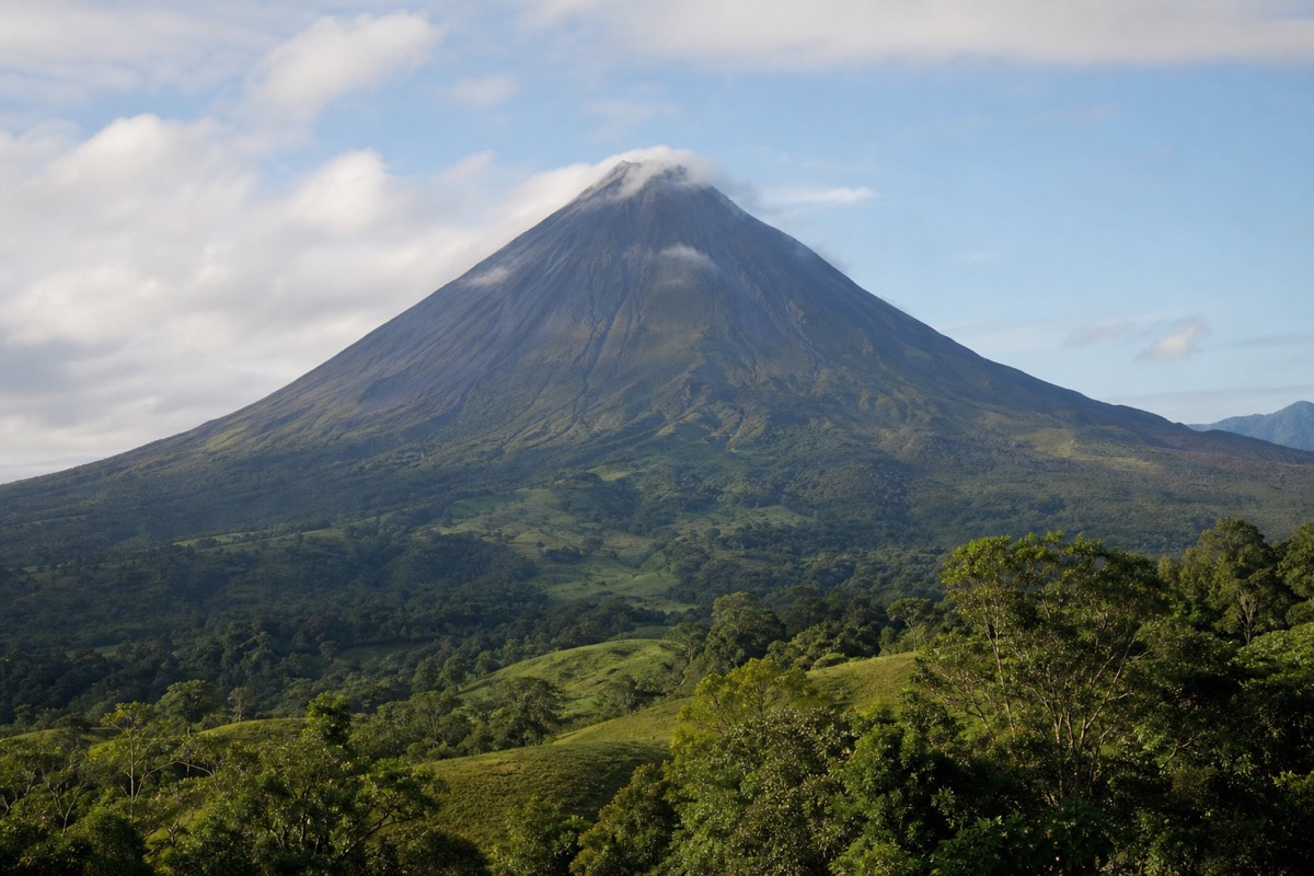 Arenal Volcano and its thermal hot springs