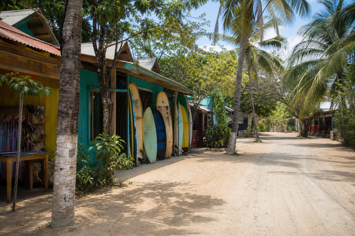 The surf town of Tamarindo in Guanacaste